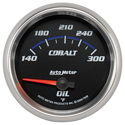 Autometer Cobalt 66.7mm 140-300 Degree F Electric Oil Temperature Gauge