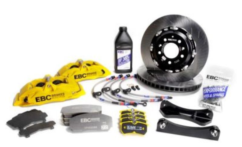 EBC Racing 03-12 Mazda RX-8 Yellow Apollo-4 Calipers 330mm Rotors Front Big Brake Kit