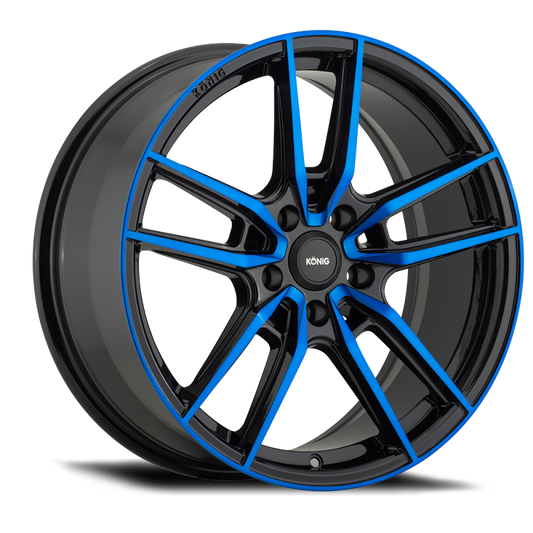 Konig Myth 17x8 5x100 ET43 Gloss Black w/ Blue Tinted Clearcoat