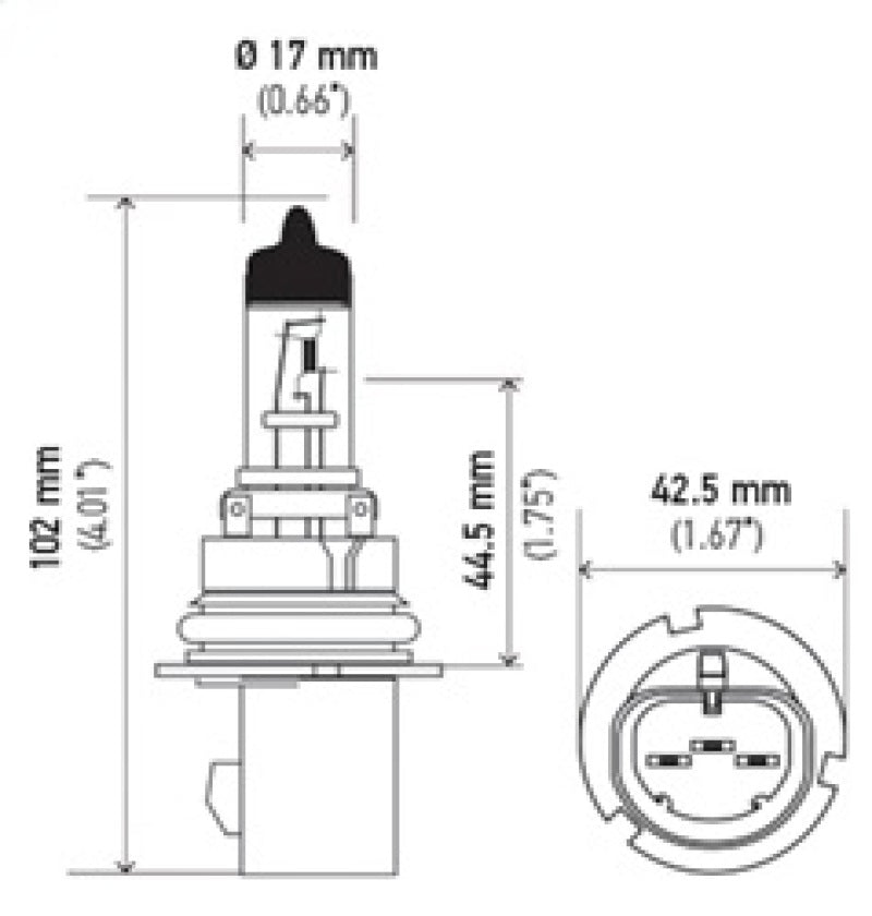 Hella Bulb 9007 12V 65/55W Px29T T4625 +50(2)