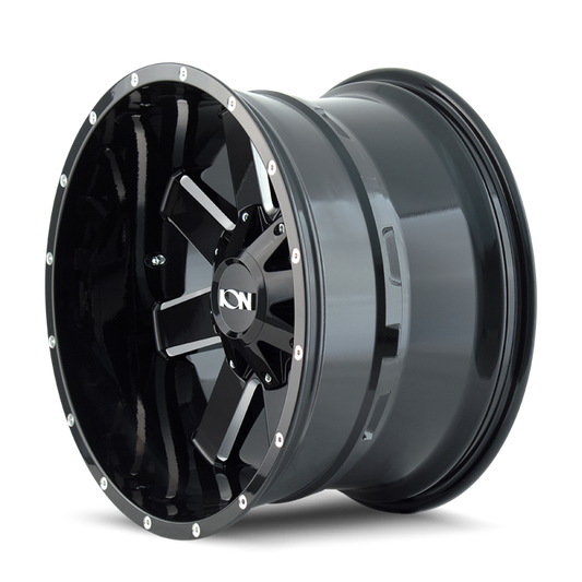 ION Type 141 20x9 / 8x180 BP / 18mm Offset / 124.1mm Hub Gloss Black Milled Wheel