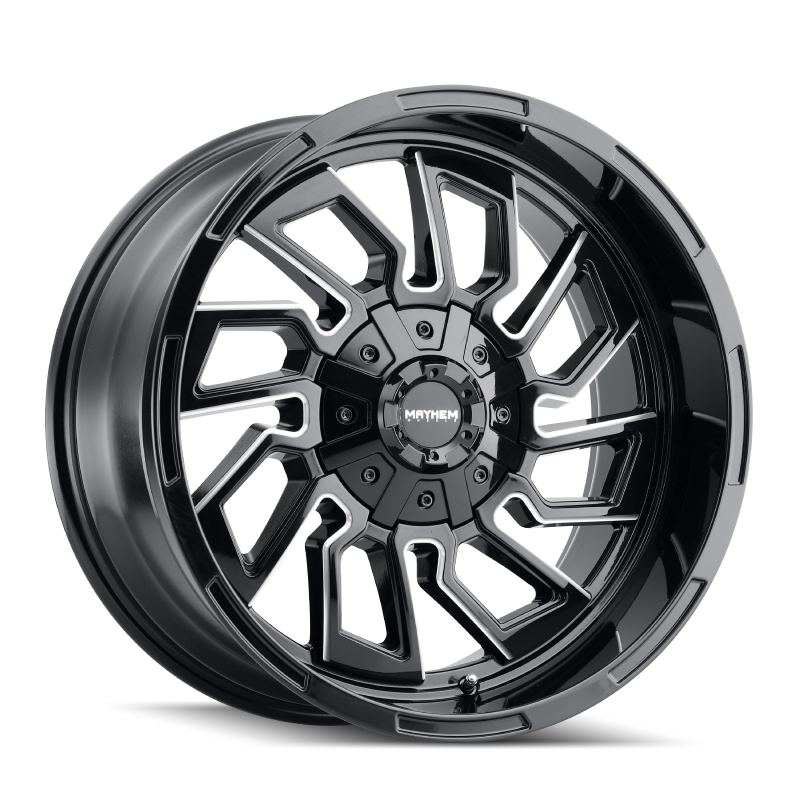 Mayhem 8111 Flywheel 22x10 / 8x170 BP / -19mm Offset / 125.2mm Hub Black w/ Milled Spokes Wheel