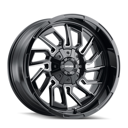 Mayhem 8111 Flywheel 20x10 / 8x180 BP / -19mm Offset / 124.1mm Hub Black w/ Milled Spokes Wheel