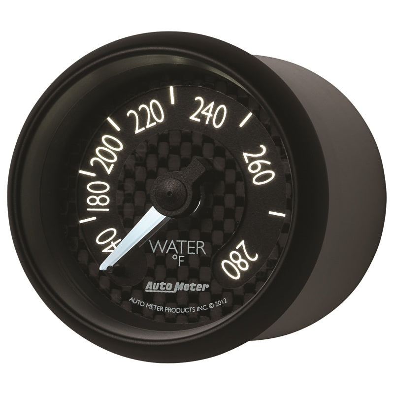 Autometer GT Series 52mm Mechanical 140-280 Deg F Water Temperature Gauge