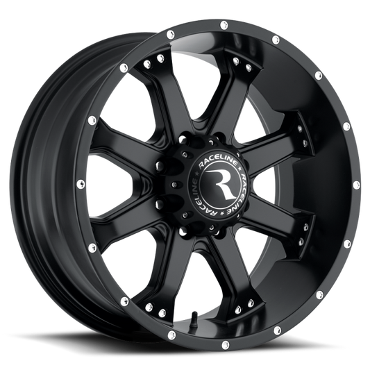 Raceline 991B Assault 20x9in / 5x127 BP / 18mm Offset / 78.1mm Bore - Satin Black Wheel