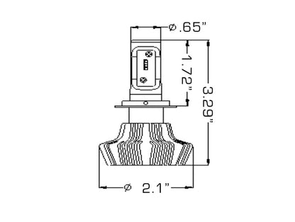 Oracle H7 4000 Lumen LED Headlight Bulbs (Pair) - 6000K