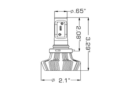 Oracle 9005 4000 Lumen LED Headlight Bulbs (Pair) - 6000K