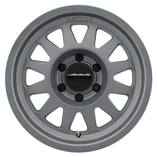 Method MR704 17x8.5 0mm Offset 8x6.5 130.81mm CB Matte Titanium Wheel