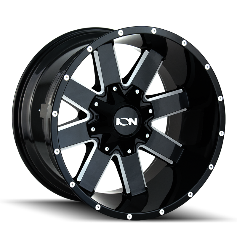 ION Type 141 20x12 / 8x165.1 BP / -44mm Offset / 130.8mm Hub Gloss Black Milled Wheel