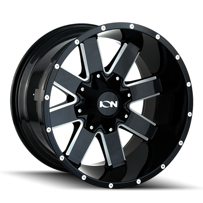 ION Type 141 20x12 / 8x165.1 BP / -44mm Offset / 130.8mm Hub Gloss Black Milled Wheel