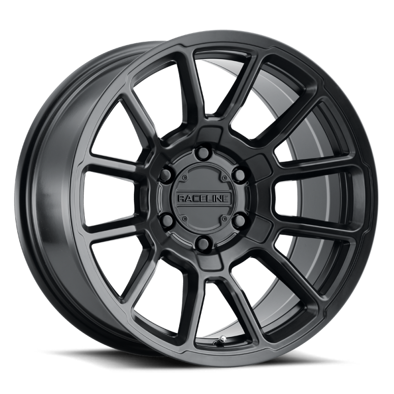 Raceline 950B Gauge 20x9in / 8x170 BP / 0mm Offset / 125.2mm Bore - Satin Black Wheel