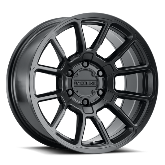 Raceline 950B Gauge 20x9in / 8x170 BP / 0mm Offset / 125.2mm Bore - Satin Black Wheel