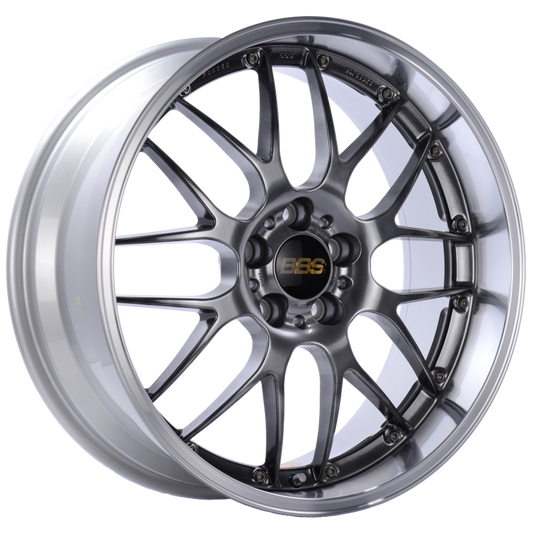 BBS RS-GT 18x9.5 5x112 ET32 Diamond Black Center Diamond Cut Lip Wheel -82mm PFS/Clip Required