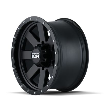 ION Type 134 18x9 / 6x135 BP / 0mm Offset / 87mm Hub Matte Gunmetal/Black Beadlock Wheel