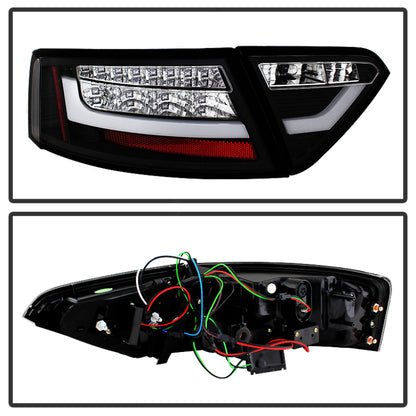 Spyder Audi A5 08-12 LED Tail Lights Black ALT-YD-AA508-LED-BK