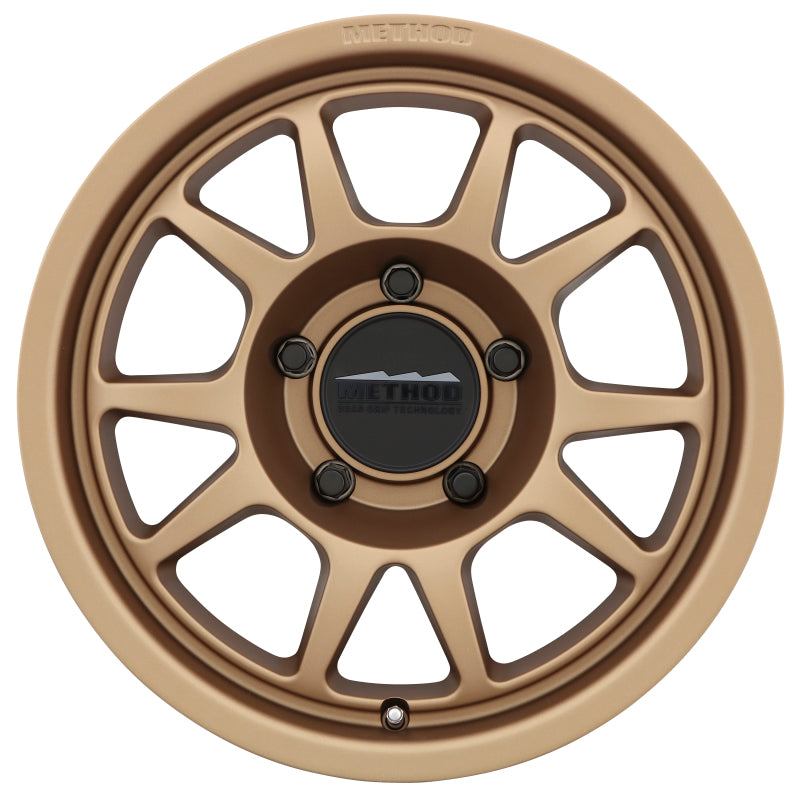 Method MR702 17x8.5 0mm Offset 5x5 71.5mm CB Method Bronze Wheel