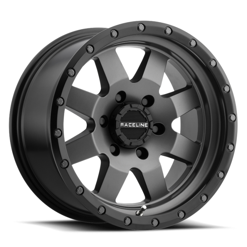 Raceline 935G Defender 18x9in / 6x139.7 BP / 30mm Offset / 107.95mm Bore - Gunmetal Wheel