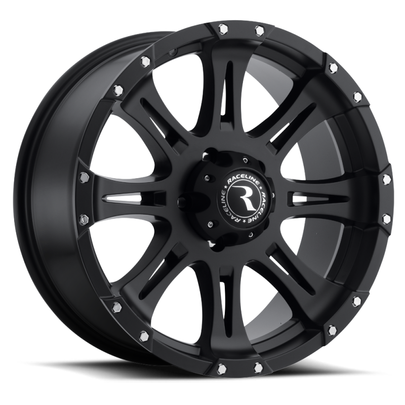 Raceline 981 Raptor 16x8in / 6x139.7 BP / 0mm Offset / 106.1mm Bore - Satin Black Wheel