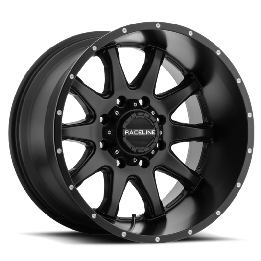 Raceline 930B Shift 16x8in / 6x139.7 BP / 0mm Offset / 106.1mm Bore - Satin Black Wheel