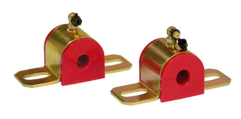 Prothane Universal 90 Deg Greasable Sway Bar Bushings - 9/16in - Type B Bracket - Red