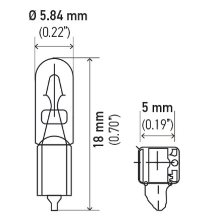 Hella Bulb 37 12V 1.3W W2X4.6d T1.75