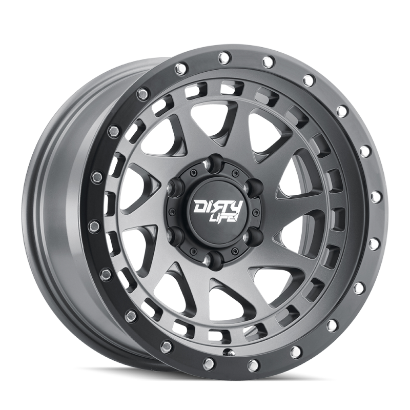 Dirty Life 9311 Enigma Pro 17x9/5x127 BP/-12mm Offset/71.5mm Hub Satin Graphite Wheel - Beadlock