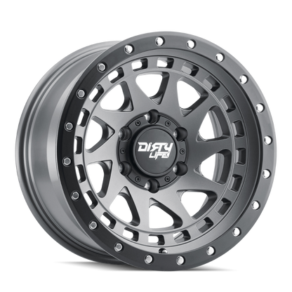 Dirty Life 9311 Enigma Pro 17x9/5x127 BP/-12mm Offset/71.5mm Hub Satin Graphite Wheel - Beadlock