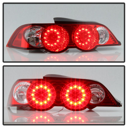 Spyder Acura RSX 02-04 LED Tail Lights Red Clear ALT-YD-ARSX02-LED-RC