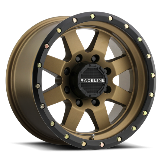 Raceline 935BZ Defender 20x9in / 5x127 BP / 18mm Offset / 83.82mm Bore - Bronze Wheel