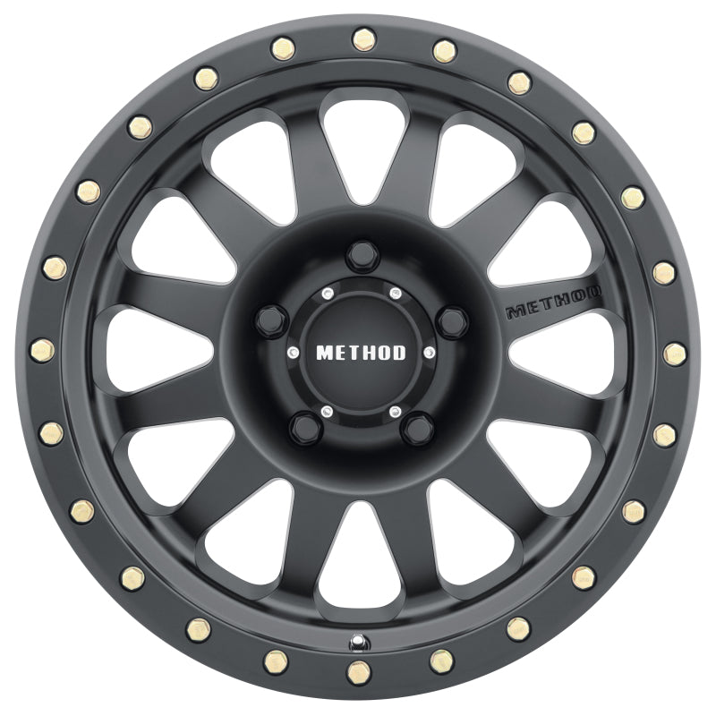 Method MR304 Double Standard 17x8.5 0mm Offset 5x150 116.5mm CB Matte Black Wheel