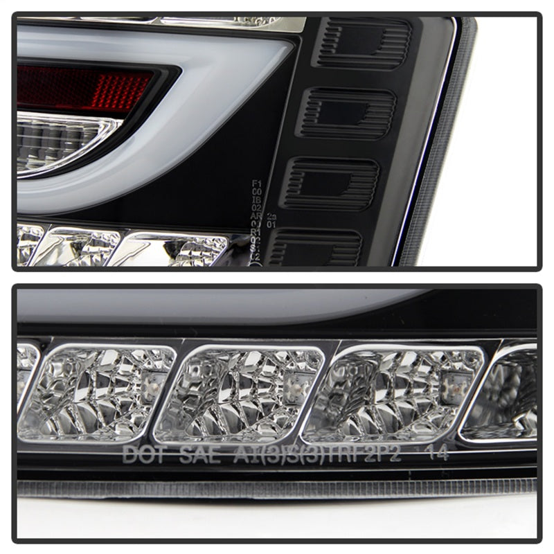 Spyder Audi A6 05-08 4Dr Sedan Only Version 2 Light Bar LED Tail Lights Blk ALT-YD-AA605V2-LBLED-BK