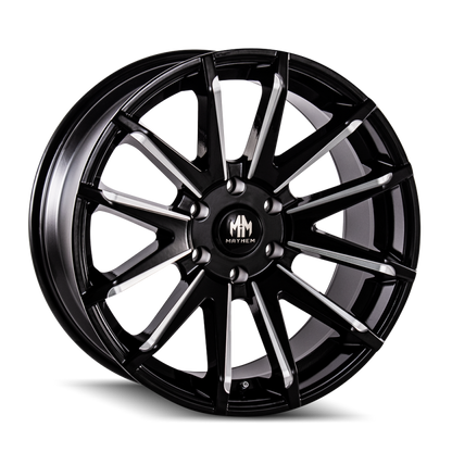 Mayhem 8109 Crossfire 22x9.5 / 6x135 BP / 25mm Offset / 87.1mm Hub Black w/ Milled Spokes Wheel