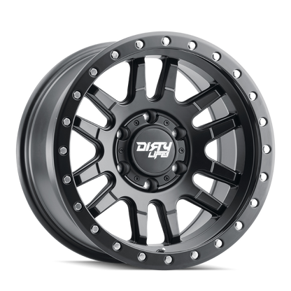 Dirty Life 9309 Canyon Pro 17x9/5x127 BP/-12mm Offset/71.5mm Hub Matte Black Wheel - Beadlock