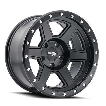 Dirty Life 9315 Compound 17x9 / 6x135 BP / -12mm Offset / 87.1mm Hub Matte Black Wheel