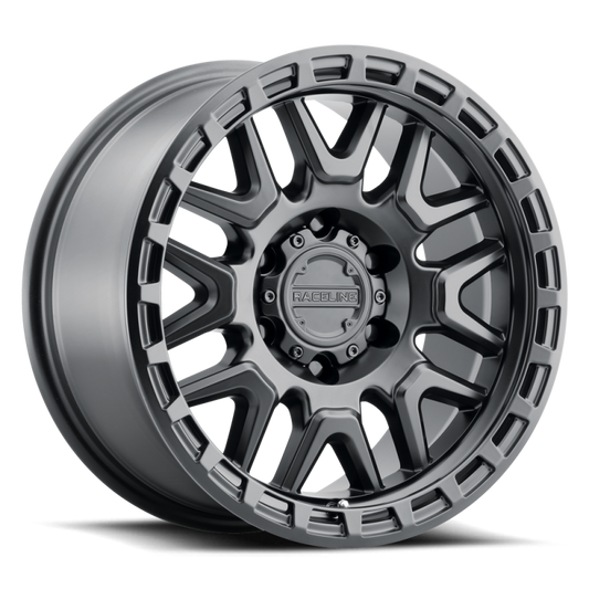 Raceline 953B Krank 16x8in / 5x114.3 BP / 0mm Offset / 72.62mm Bore - Satin Black Wheel