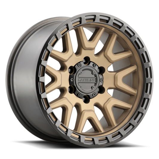 Raceline 953BZ Krank 17x8.5in / 6x135 BP / 18mm Offset / 87.1mm Bore - Bronze Wheel