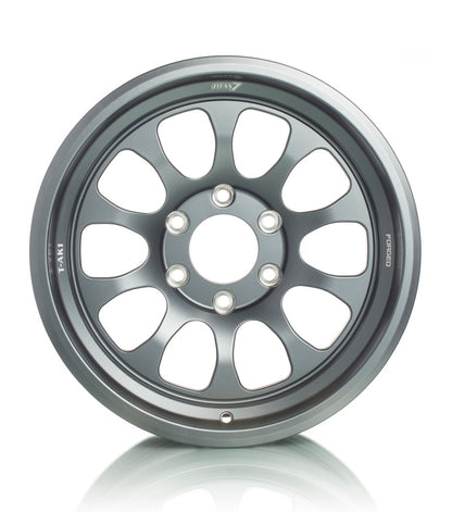 Titan 7 T-AK1 17x8.5 6x139.7 -8 Offset / 106.3 CB Satin Titanium Wheel (Dropship ONLY)