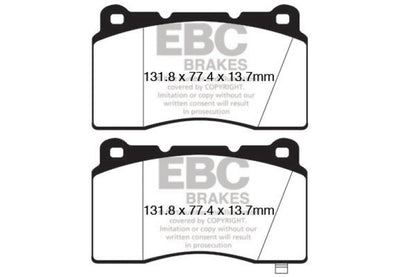 EBC 10-16 Hyundai Genesis Coupe Redstuff Front Brake Pads (BREMBO)