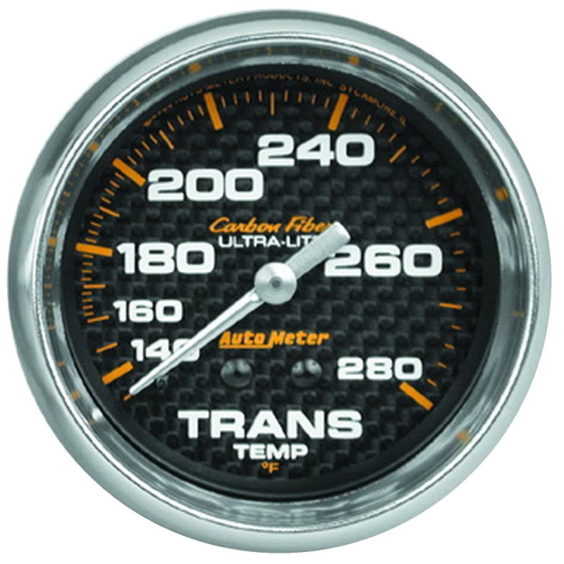 Autometer Ultra-Lite Carbon Fiber 2-5/8in Transmission Temp 140-280 Deg F