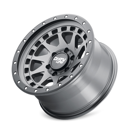 Dirty Life 9311 Enigma Pro 17x9/8x170 BP/-12mm Offset/130.8mm Hub Satin Graphite Wheel - Beadlock