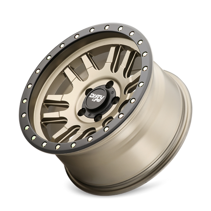 Dirty Life 9309 Canyon Pro 17x9/5x150 BP/0mm Offset/110mm Hub Satin Gold Wheel - Beadlock