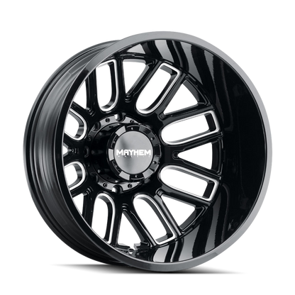 Mayhem 8107D Cogent Dually 20x8.25/8x170 BP/-232mm Offset/124.9mm Hub Black w/ Milled Spokes Wheel