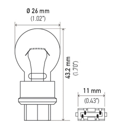 Hella Bulb 3156 12V 27W W2.5x16d S8