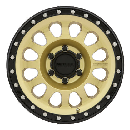 Method MR315 17x8.5 0mm Offset 6x135 87mm CB Gold/Black Street Loc Wheel