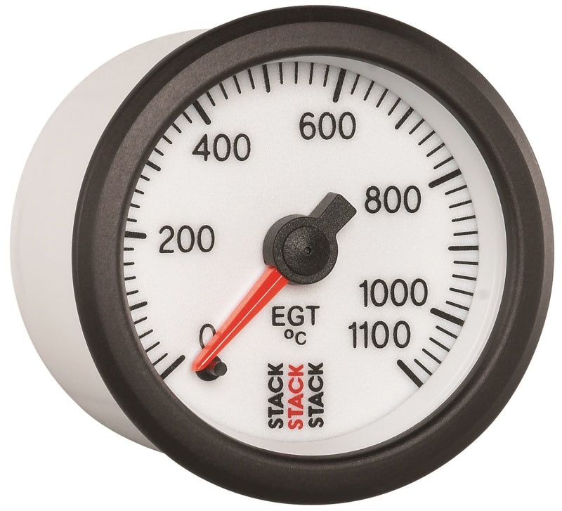 Autometer Stack 52mm 0-1100 Deg C Pro Stepper Motor Exhaust Gas Temp Gauge - White