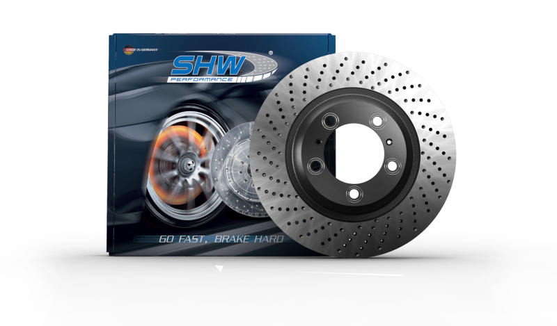 SHW 12-16 Porsche 911 Carrera 3.4L w/o Ceramic Brakes Right Rear Drilled-Dimpled MB Brake Rotor