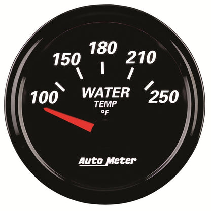 Autometer Designer Black II 52mm 250 Deg F Water Temp Gauge