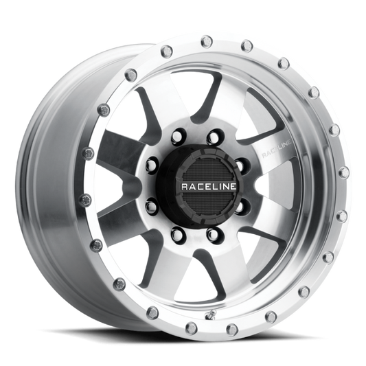 Raceline 935MC Defender 17x9in / 5x127 BP / 0mm Offset / 83.82mm Bore - Machined Wheel