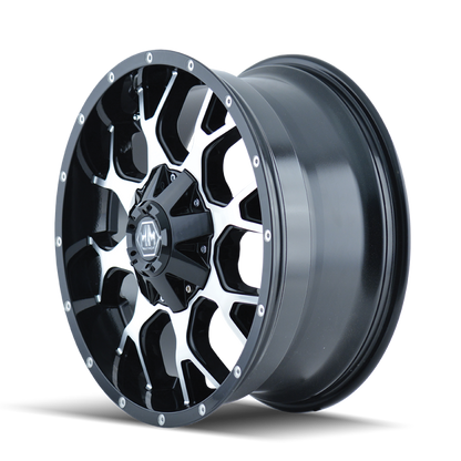 Mayhem 8015 Warrior 18x9 / 6x135 BP / -12mm Offset / 106mm Hub Black/Machined Face Wheel