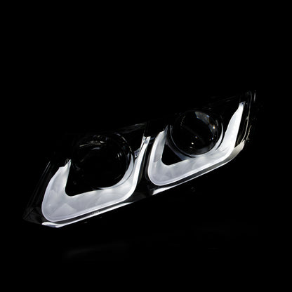 ANZO 2012-2015 Honda Civic Projector Headlights w/ U-Bar Black